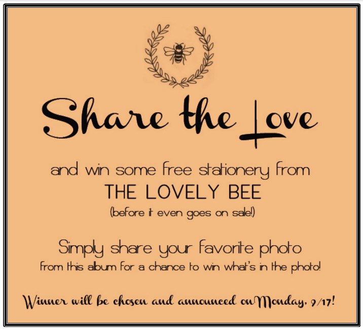 Share The Love at The Lovely Bee for a chance to win FREE stationery!