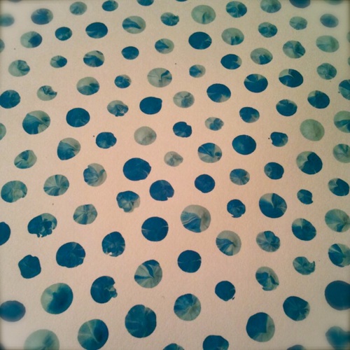 Pattern: Raindrops. Color: Caspian
