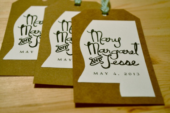 Mississippi Wedding Gift Tags from The Lovely Bee