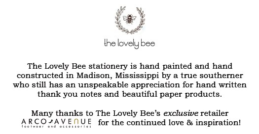 The Lovely Bee stationery