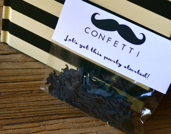 Moustache Confetti by The Lovely Bee