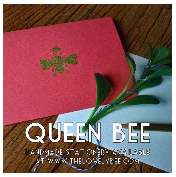 Queen Bee stationery // The Lovely Bee