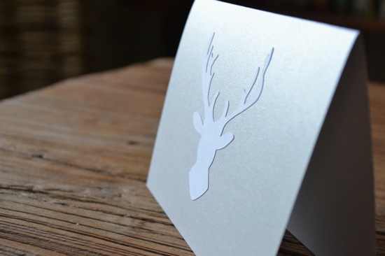 Big Buck Note Cards on Silver // The Lovely Bee