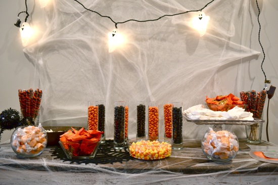 Halloween candy bar //  J&K's Pumpkin Laceration Celebration featured on { THE HIVE }