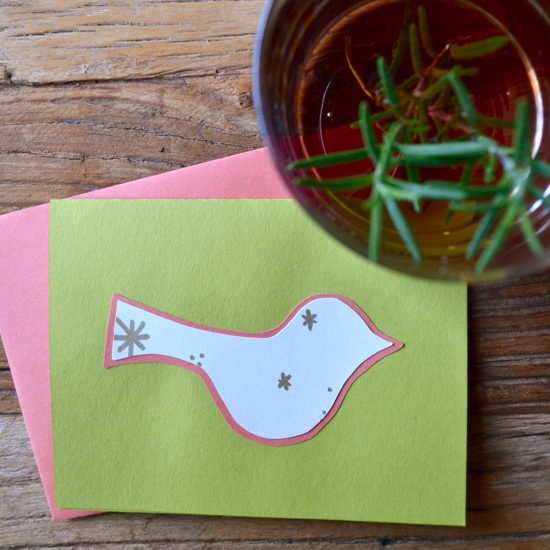 Starry Birdie Christmas Cards // The Lovely Bee