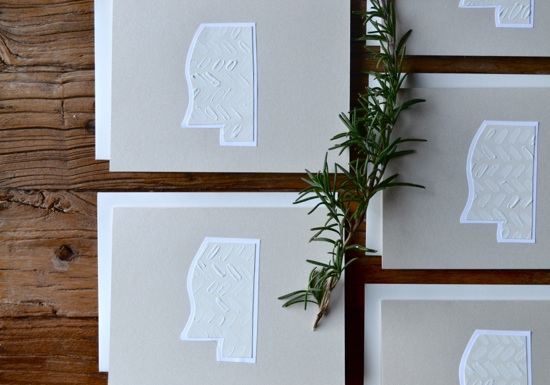 Mississippi in White // handmade stationery // The Lovely Bee