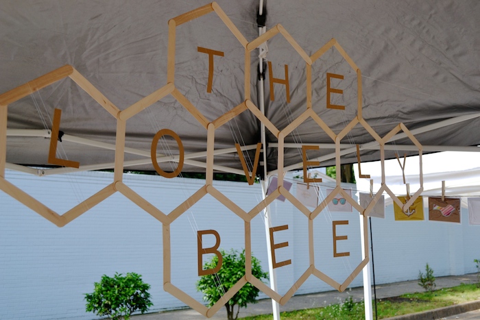 The Lovely Bee booth at Stray at Home Art and Music Festival 2014 // THE HIVE