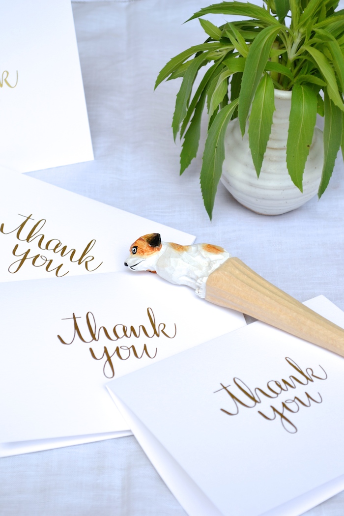 Gold Foil Thank You Cards on sale now! // The Lovely Bee