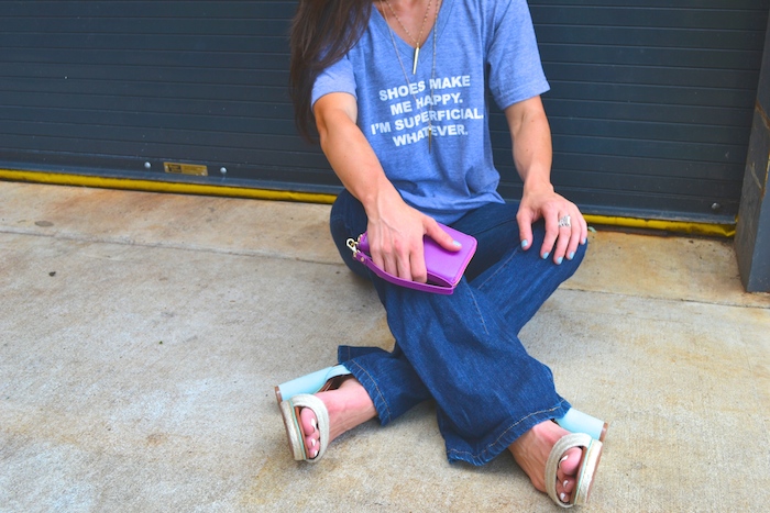 Shoes Make Me Happy. I'm Superficial. Whatever. tee available exclusively at Arco Avenue! // THE HIVE + www.arcoavenue.com