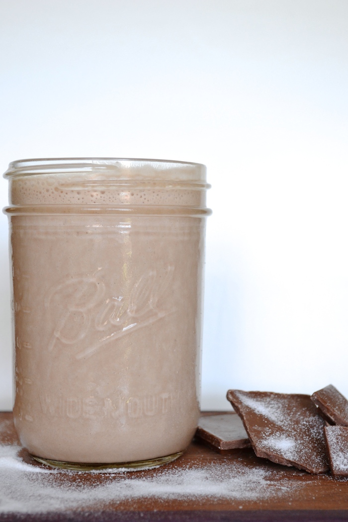 Peanut Butter Mocha Protein Smoothie. Packed with protein and other healthy goodness! // THE HIVE