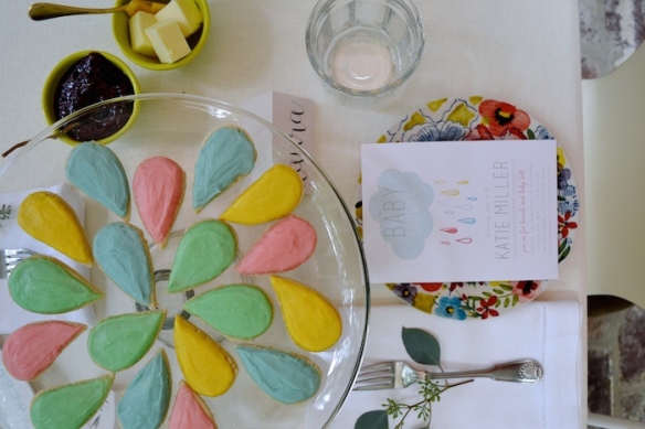 Shower-themed garden party baby shower // The Lovely Buzz
